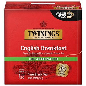 트와이닝 레이디 그레이 홍차 티백 100개, 100 Count (Pack of 1)_Decaffei, 100 Count (Pack of 1), 1개, 200g, 100개입