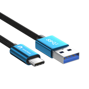 속도빠른 아이폰 카플레이 C타입 케이블 USB3.2 10Gbps, 1개, 블루, 50cm