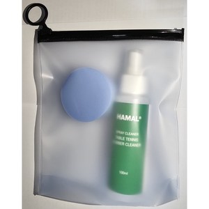 하말 스프레이 클리너 세트 탁구 러버 크리너 스폰지 세트 탁구채 관리용품, 1세트, 100ml