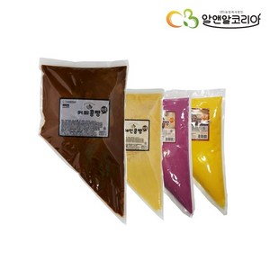 알앤알 커피 콩빵 반죽 5kg(1kg X 5개) 옵션 선택(커피 플레인 바나나 고구마 초코)머핀 커피콩빵 팬케익 반죽, 5종 각 1kg (커피+플레인+바나나+자색고구마+초코), 1세트, 5kg