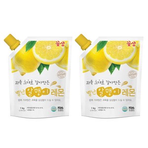 꽃샘식품 별난 알맹이 레몬차, 1kg, 2개