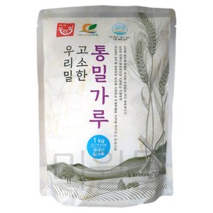 우리밀농협 고소한 통밀가루 1kg 우리밀가루, 5개