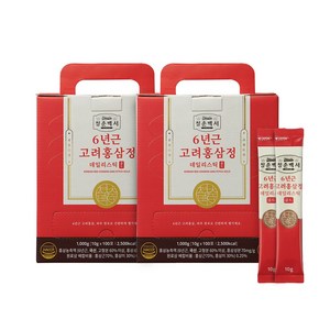 청춘백서 6년근 고려홍삼정 데일리스틱 골드, 1kg, 2개