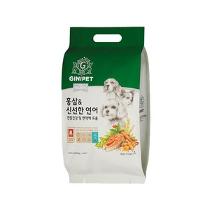 지니펫 전연령 강아지 홀리스틱 홍삼 앤 신선한 연어 기능성 사료, 뼈/관절강화, 1.2kg, 1개