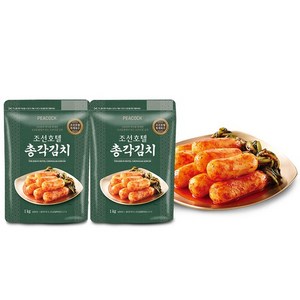 피코크 조선호텔 총각김치 1kg 2팩 총 2kg, 없음, 2개