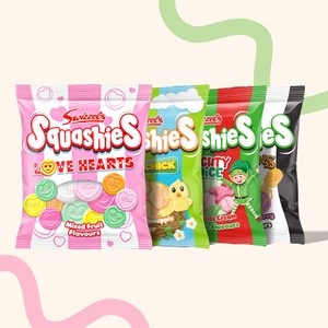 영국 스위즐스 젤리 스쿼시 드럼스틱 세트 Swizzels Squashies Dumstick, 120g, 4개