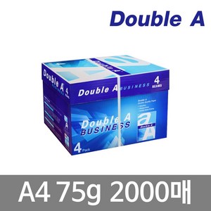 더블에이 A4용지 75g 1박스(2000매) A4 복사용지 Double A, 단일속성