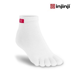 INJINJI 인진지 양말 라이너 띠너 발가락 양말 스포츠 양말, 화이트