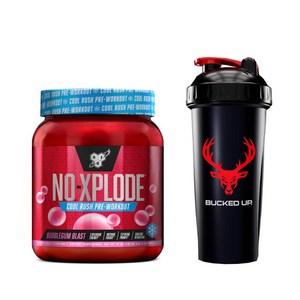 BSN 노익스플로드 버블껌 블래스트 30서빙 + Bucked up 쉐이커 랜덤 색상 700ml 증정, 1개, 540g