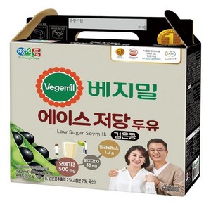 베지밀 무설탕 두유 저당 당뇨식 당뇨 환자 간식 190ml, 16개