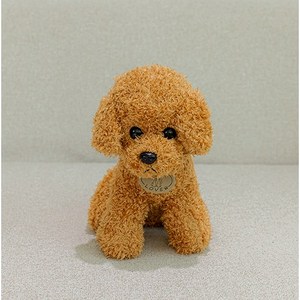 네이처타임즈 러블리 뽀글 강아지 인형, 브라운, 20cm, 1개