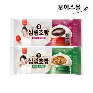 [보아스몰] 삼립 정통 단팥호빵 1봉 + 야채호빵 1봉, 380g, 2개