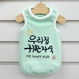 도기코디 귀한자식 나시 강아지 여름옷, 민트, 1개