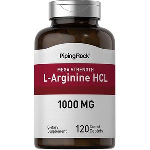 Piping Rock 메가 스트랭스 L-아르기닌 L-Aginine 1000mg 120정 1+1, 2개