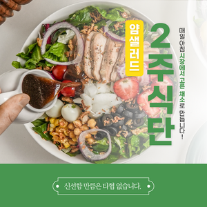 샐러드 포케 정기배송 2주 다이어트 식단 얌샐러드 구독 배달 야채 도시락 새벽 배송, 8개, 400g, 샐러드(월/목)