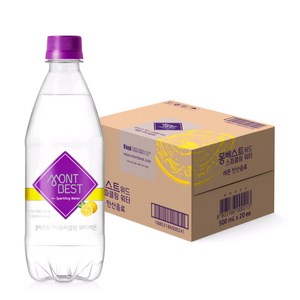 몽베스트 위드 스파클링 워터 레몬, 500ml, 24개