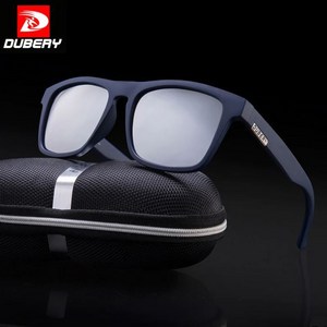 DUBERY D125 편광 미러 선글라스 낚시 야구 등산 스포츠 남녀공용, 5-BLUE/SILVER, 1개