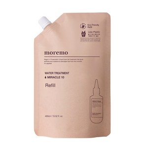 모레모 미라클 10 단백질 워터 무실리콘 트리트먼트 리필용, 400ml, 1개