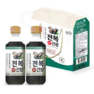 웰크리 전복 간장 500mlx2p 어간장 선물세트 [원산지:국산], 2개, 500ml