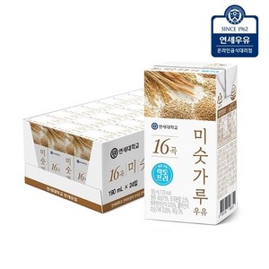 연세우유 16곡 미숫가루 우유, 190ml, 24개