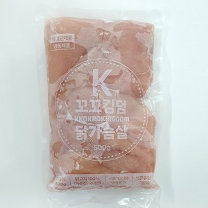 국내산 냉동 닭가슴살 꼬꼬킹덤, 10개, 500g