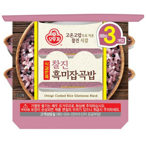 오뚜기 식감만족 찰진 흑미잡곡밥, 210g, 18개