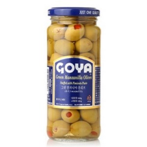 고야 그린 만자니아 올리브 절임 피클 goya olive pickle, 1개, 344g