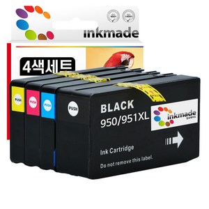 HP950XL HP951XL 호환잉크 4색세트 HP8100 HP8600 HP8610 HP8640 HP8630 HP8660 HP8615 HP8625 HP251DW, 1개, 검정,파랑,빨강,노랑