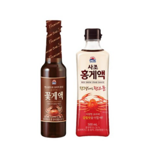 사조 프리미엄 꽃게액젓 550ml + 홍게액젓 500ml, 1세트, 500g