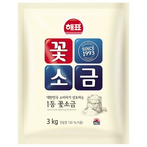 해표 꽃소금 3kg, 3개