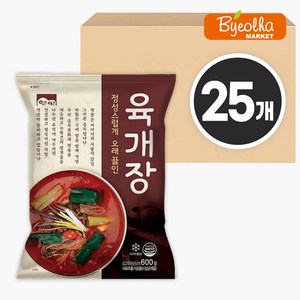 고향식품 옛맛 육개장 600g 1박스 (25개) 업소용 대용량 식당용 식자재 냉동 밀키트, 25개