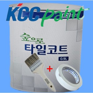 kcc 무독성 화장실 욕실 타일 셀프 페인트 (화이트 회색) 0.9l, 1개, 900ml, 화이트