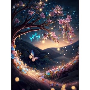 패션 DIY 캔버스형 보석십자수 예쁘 십자수 세트 30 x 40cm, 1세트, D748