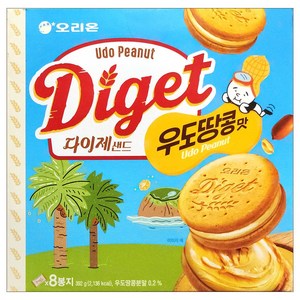 (한정판) 다이제샌드 우도땅콩맛, 1개, 392g