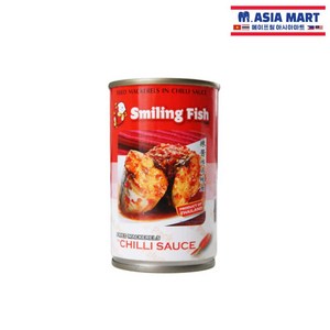 태국 Smiling Fish 후라이드 마케럴 인 칠리 매운 고등어 통조림 155g / FRIED MACKERELS CHILLI 스마일링피쉬, 1개