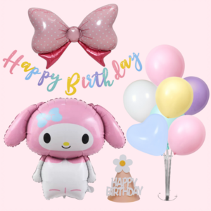 마이멜로디 풍선세트 산리오 생일파티용품 홈파티