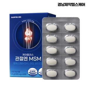 경남제약헬스케어 케어플러스 관절엔 MSM 비타민D 아연 60g, 60정, 1개