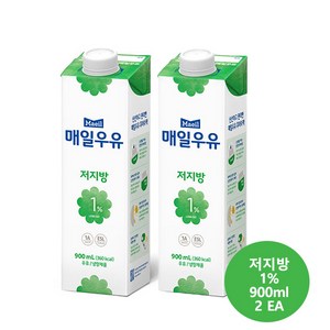 매일우유 저지방1% 우유 900ml 2개