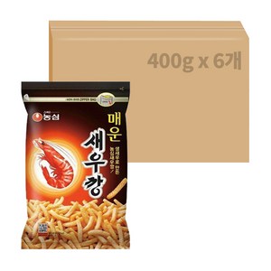 새우깡 매운새우깡, 400g, 6개