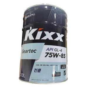 오일마트 킥스 KIXX Geatec FF GL-4 75W85 20리터 전륜 수동미션오일, KIXX Geatec FF GL-4 75W85 20L, 1개, KIXX FF GL-4 75W85_20L