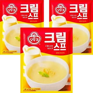 오뚜기 크림 스프, 80g, 3개