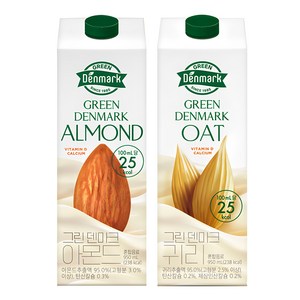 그린덴마크 아몬드950ml 3개 + 귀리 950ml 3개, 6개, 950ml