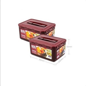 락앤락 플라스틱 직사각 원핸들 김치통 HPL890WN, 8L, 2개