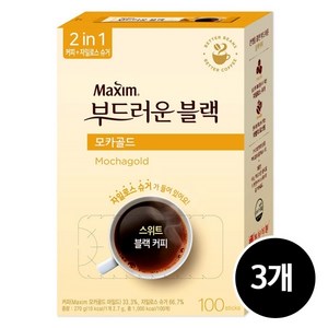 맥심 모카골드 부드러운 블랙 커피믹스, 2.7g, 100개입, 3개