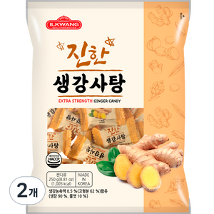 일광제과 진한 생강사탕, 250g, 2개