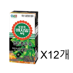 달콤한 베지밀 비 검은콩 두유, 190ml, 12개