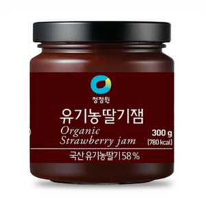 청정원 유기농 딸기잼, 300g, 1개