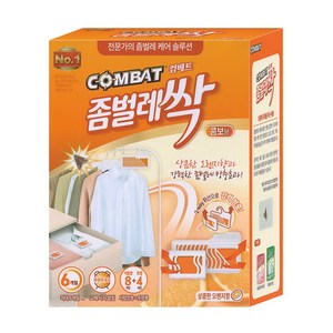 컴배트 프리미엄 좀벌레싹 천연오렌지향 서랍용 8p + 옷장용 4p, 1개