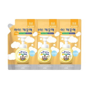 아이깨끗해 핸드워시 파우더향 리필, 450ml, 3개