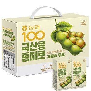 농협 100 국산콩 통째로 고칼슘 두유, 190ml, 24개